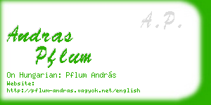 andras pflum business card